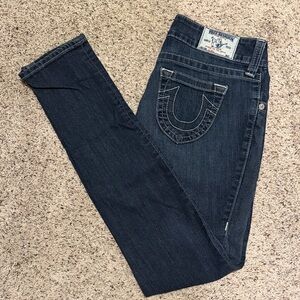 True Religion Women's Deep Indigo Skinny Jeans